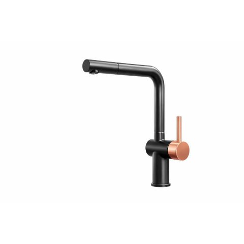 Misturador Torneira Monocomando Aço Inox 304 Cozinha Bica Móvel - Preto