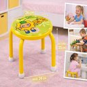 Ver imagem 4 de Banqueta Infantil Cadeira Degrau Multiuso Estudos Lanche Quarto Penteadeira Meninas Amarelo