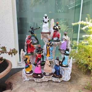 Altar Conga da Umbanda com 24 Orixás de 10 Cm Resina