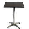 Mesa Nebraska 70 Cm Tampo Preto Quadrada Base em Aluminio - 28743 - 1