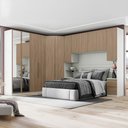 Ver imagem 2 de Quarto Modulado Casal 6 Peças Seletto Areia/jequitibá