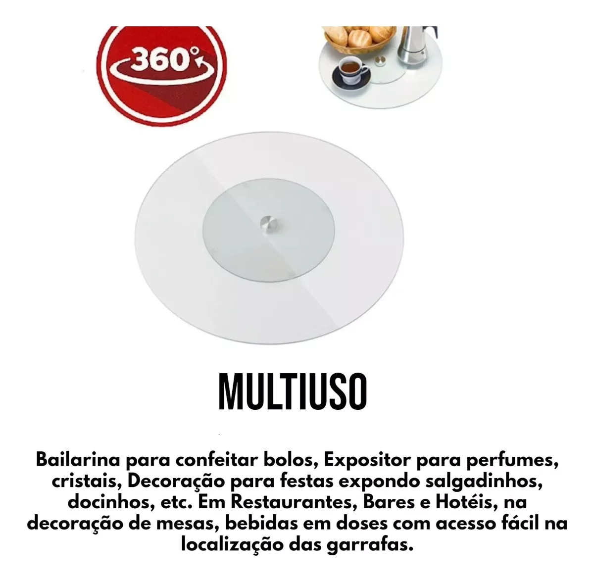 Prato Giratório Centro de Mesa Bailarina 40cm - 5