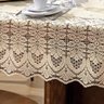 Toalha de Mesa Retangular 8 Lugares Renda Clássica Arabesco 150x250cm Marfim - 2