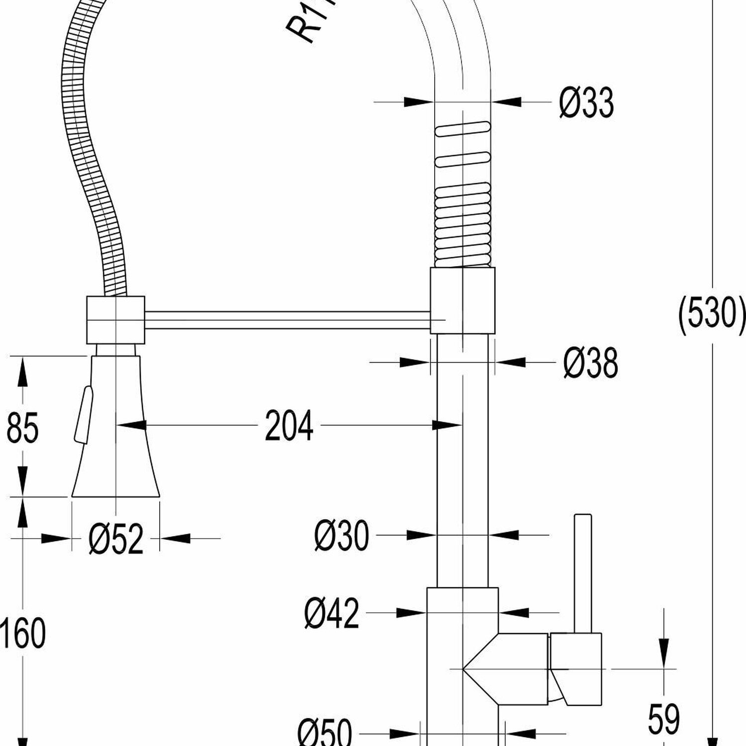 Monocomando para Cozinha de Bica Extraível com Duas Funções Gourmet - 2