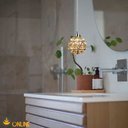 Ver imagem 4 de Pendente Cristal Legítimo Âmbar 11cm P/ Quarto com Lampada