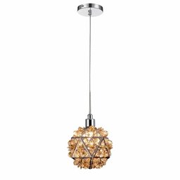 Pendente Cristal Legítimo Âmbar 11cm P/ Quarto com Lampada - 1