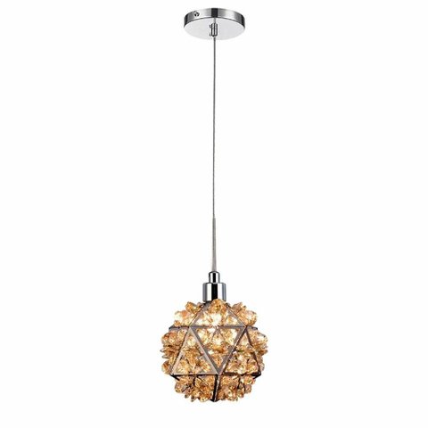Pendente Cristal Legítimo Âmbar 11cm P/ Quarto com Lampada