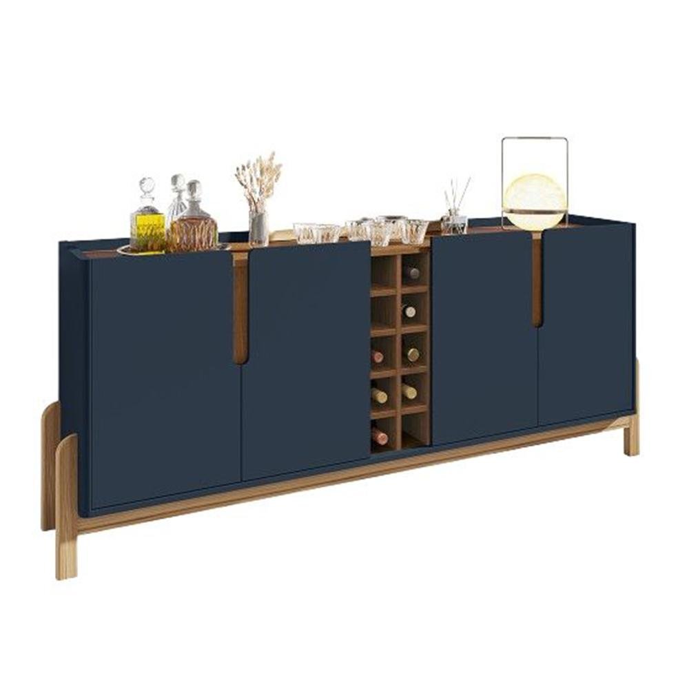 Buffet 190cm 4 Portas Lizz Casa D Azul Cobalto/cedro - 7