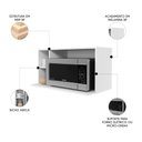 Ver imagem 3 de Suporte Microondas Aéreo 81cm com Nicho Adega Miami Branco - Lumil