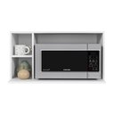 Ver imagem 5 de Suporte Microondas Aéreo 81cm com Nicho Adega Miami Branco - Lumil