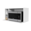 Ver imagem 2 de Suporte Microondas Aéreo 81cm com Nicho Adega Miami Branco - Lumil