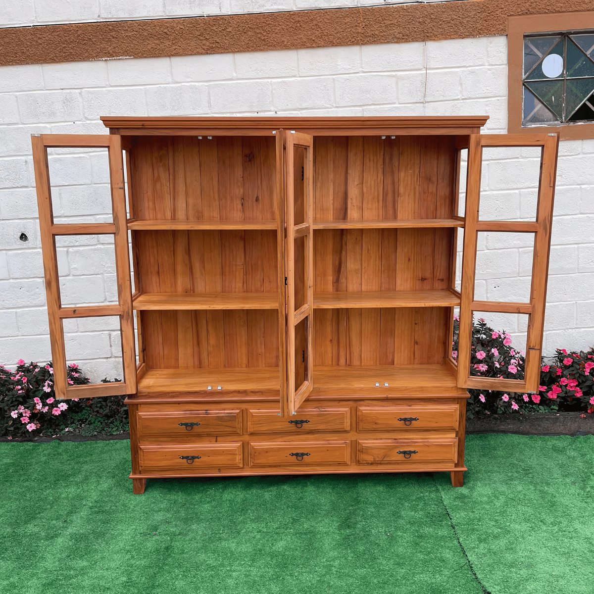 Ver imagem 5 de Cristaleira 190 X 180 Madeira de Demolição Peroba Rosa Sudeste Rústico