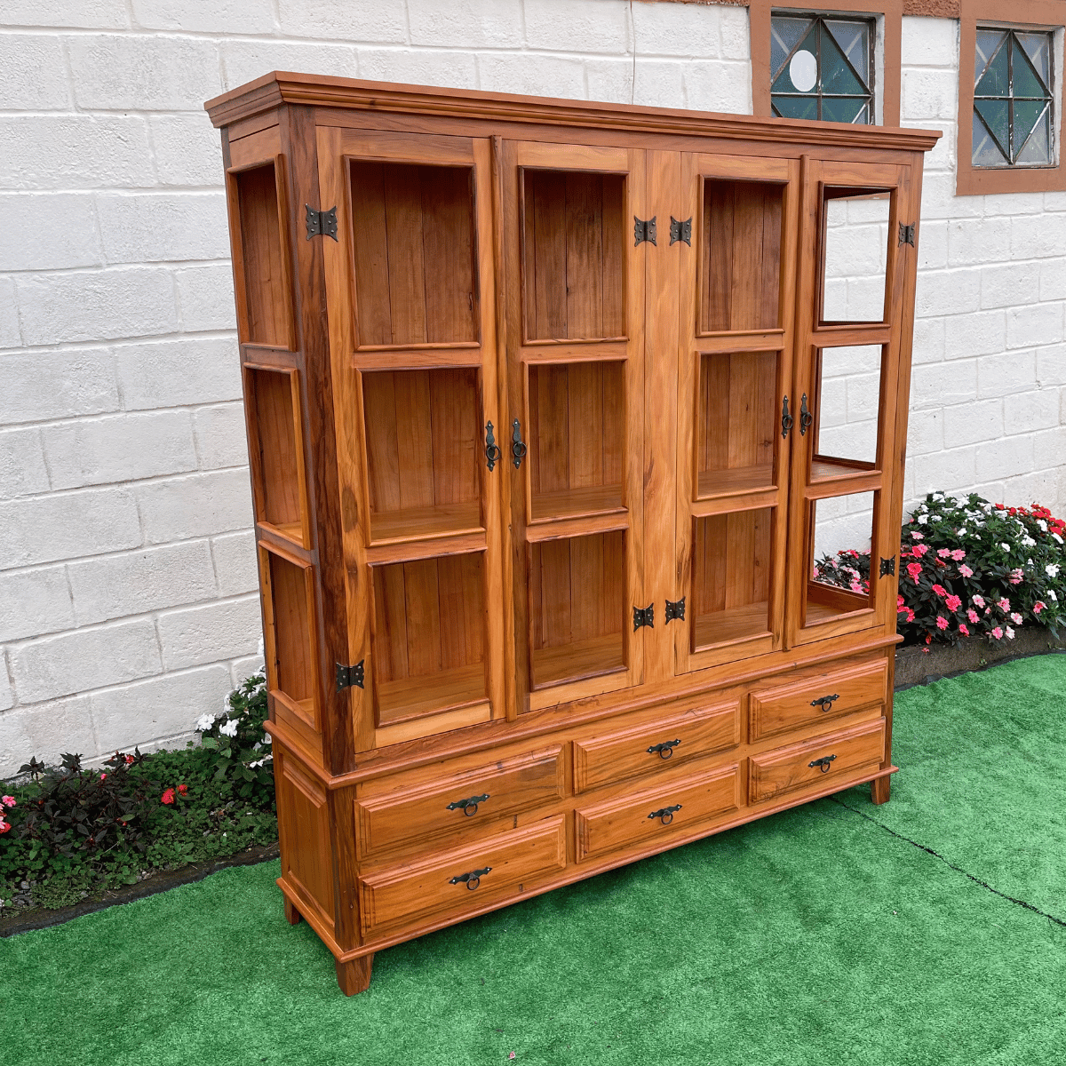 Ver imagem 3 de Cristaleira 190 X 180 Madeira de Demolição Peroba Rosa Sudeste Rústico