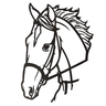 Cara de Cavalo em Chapa de Ferro - 1