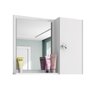 Armário Espelheira para Pia Banheiro 1 Uma Porta Lux Branco - 2