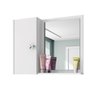Armário Espelheira para Pia Banheiro 1 Uma Porta Lux Branco - 3
