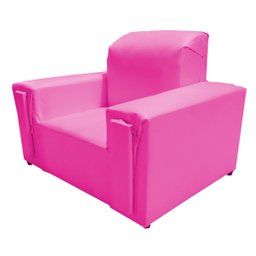 Mini Poltrona Sofá Infantil Sofazinho Decorativa Courino Orthovida - Rosa - 1