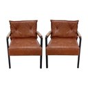 Ver imagem 1 de Conjunto Poltrona Valadares Tecido Courino Marrom