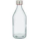 Ver imagem 1 de Garrafa de Vidro 1L Transparente 25x9x9cm Água Suco Geladeira Bebidas Tampa Mesa