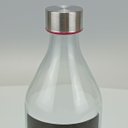 Ver imagem 4 de Garrafa de Vidro 1L Transparente 25x9x9cm Água Suco Geladeira Bebidas Tampa Mesa