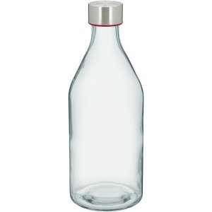 Garrafa Home&co Vidro 1l 25x9x9cm Transparente