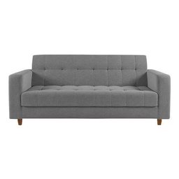 Sofá 3 Lugares Verona 1,80m Suede Cinza - Ecotec Decor - 1 Sofá 3 Lugares Verona 1,80m Suede Cinza - Ecotec Decor - 1