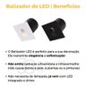 Kit 13 Embutido Led 3w Balizador Parede Quadrado Bco Quente - Branco - Preto - 4