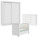 Ver imagem 1 de Quarto de Bebê 2 Portas Tutto New Branco Acetinado - Matic