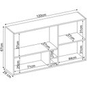 Ver imagem 3 de Armario Aereo 2 Portas e Nichos 120cm 94221 Amendola Nude Prime Tx Demobile