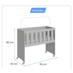 Mini Berço Chiqueirinho Trocador com Colchão Multifuncional 5 em 1:moisés Branco - 12
