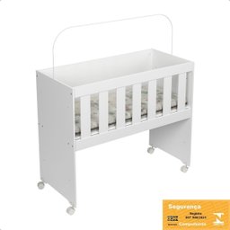 Mini Berço Chiqueirinho Trocador com Colchão Multifuncional 5 em 1:moisés Branco - 3