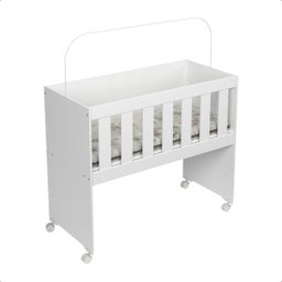 Mini Berço Chiqueirinho Trocador com Colchão Multifuncional 5 em 1:moisés Branco - 2