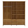 Guarda-roupa Casal 5 Portas Espelhos 6 Gavetas Prata Freijó Madeira Pinus com Mdf - Finestra - 2