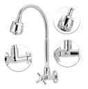 Ver imagem 2 de Torneira Cozinha Abs Parede Tubo Gourmet Flexível 1/4v