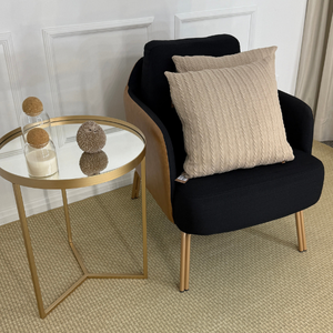 Capa para Almofada 45 X 45cm Flor de Liz Grafite Cru