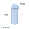 Garrafa com Alça e Bico 780ml em Aço Inox Azul Ciano - 2