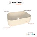 Ver imagem 3 de Cuba de Apoio para Banheiro em Mármore Sintético Luna Areia - Cozimax