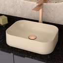 Ver imagem 1 de Cuba de Apoio para Banheiro em Mármore Sintético Luna Areia - Cozimax