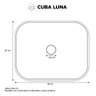 Cuba de Apoio para Banheiro em Mármore Sintético Luna Areia - Cozimax - 5