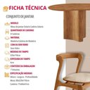Ver imagem 6 de Mesa de Jantar Soláris 220cm Madeira Tampo Laminado Orgânico Linho Off/imbuia Nat.