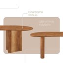 Ver imagem 4 de Mesa de Jantar Soláris 220cm Madeira Tampo Laminado Orgânico Linho Off/imbuia Nat.