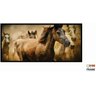 Quadro Decorativo Sala Quarto Cavalos 130x60 Moldura Preta 2x2 - 2