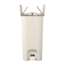 Ver imagem 4 de Lixeira com Pedal Borboleta 20l Bege com Alça Cinza Coza