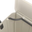 Ver imagem 6 de Lixeira com Pedal Borboleta 20l Bege com Alça Cinza Coza