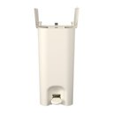 Ver imagem 3 de Lixeira com Pedal Borboleta 20l Bege com Alça Cinza Coza