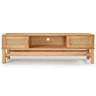 Rack para Tv em Madeira e Rattan Natural - 1