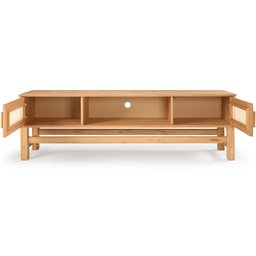 Rack para Tv em Madeira e Rattan Natural - 3