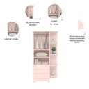 Ver imagem 6 de Quarto de Bebe Infantil Doce Sonho Berço e Guarda Roupas 2 Portas 3 Gavetas Qmovi