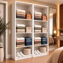 Ver imagem 6 de Armário Closet Modulado Prateleiras Luna Branco - 2 Peças
