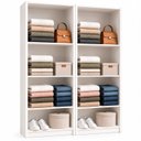 Ver imagem 4 de Armário Closet Modulado Prateleiras Luna Branco - 2 Peças